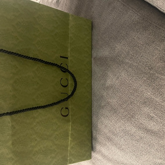 GUCCI LARGE GIFT BAG, GREEN FOLIAGE SHOPPING BAG - Picture 17 of 17